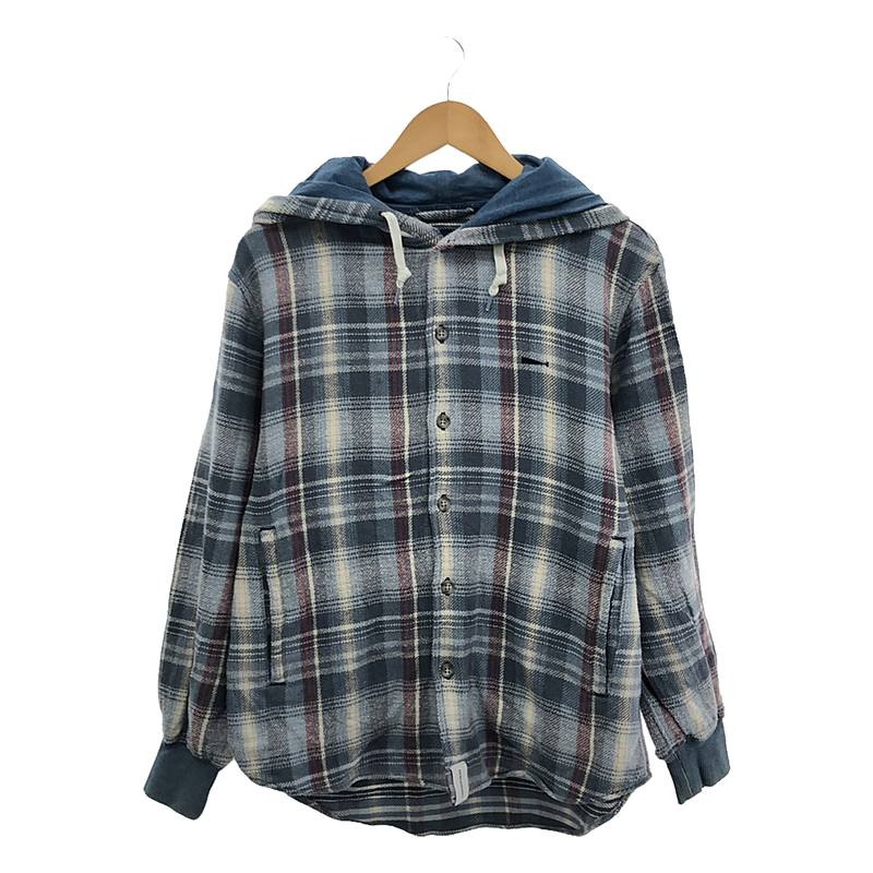 MULE HOODED LS SHIRT フーデッド 袖リブ チェック ネルシャツ