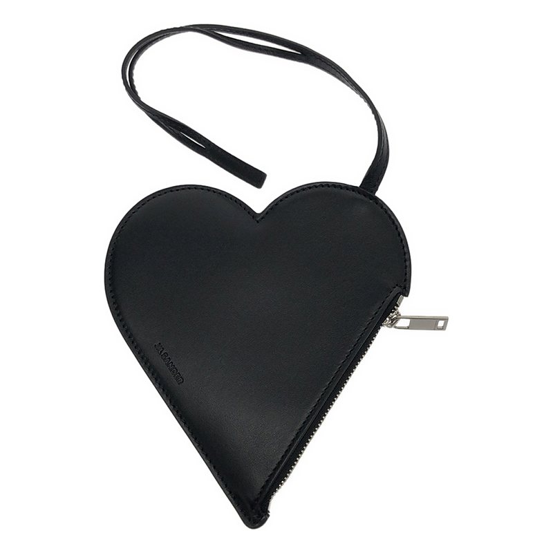 HEART POUCH エンボスロゴ レザーポーチ