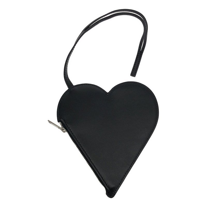 JIL SANDER / ジルサンダー HEART POUCH エンボスロゴ レザーポーチ