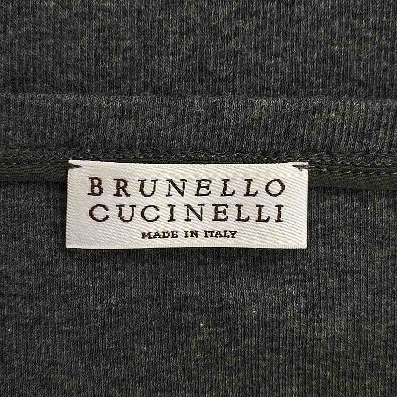 BRUNELLO CUCINELLI / ブルネロクチネリ モニーレ装飾 Vネック ロングスリーブカットソー