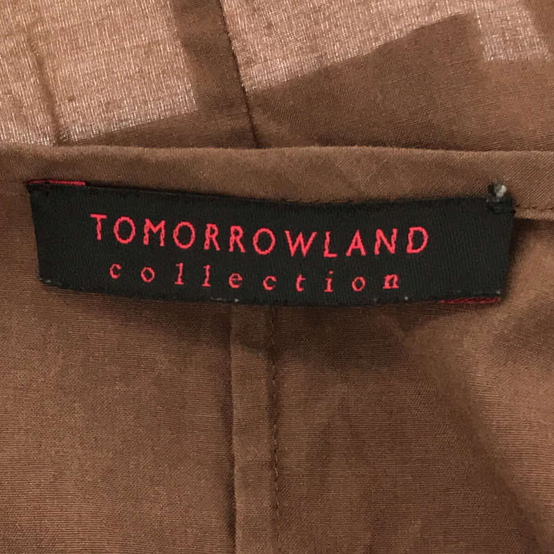 TOMORROWLAND collection / トゥモローランドコレクション コットンシルクドゥースタッサー ギャザーワンピース