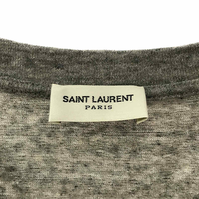 SAINT LAURENT PARIS / サンローランパリ ダメージ加工 クルーネック Tシャツ