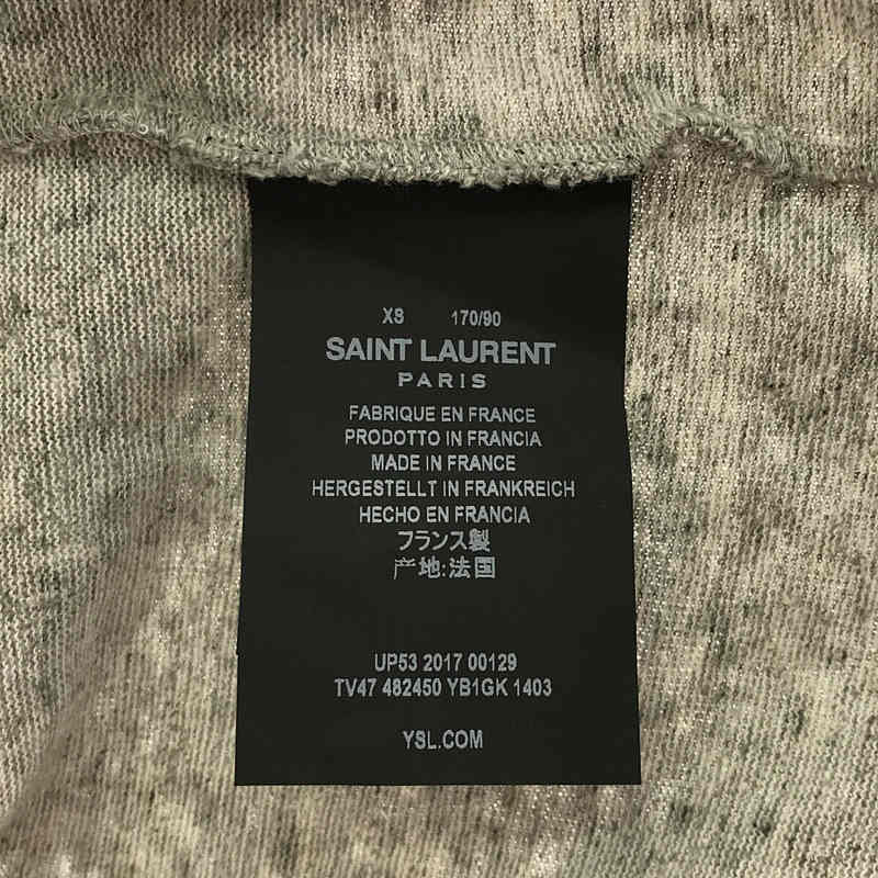 SAINT LAURENT PARIS / サンローランパリ ダメージ加工 クルーネック Tシャツ