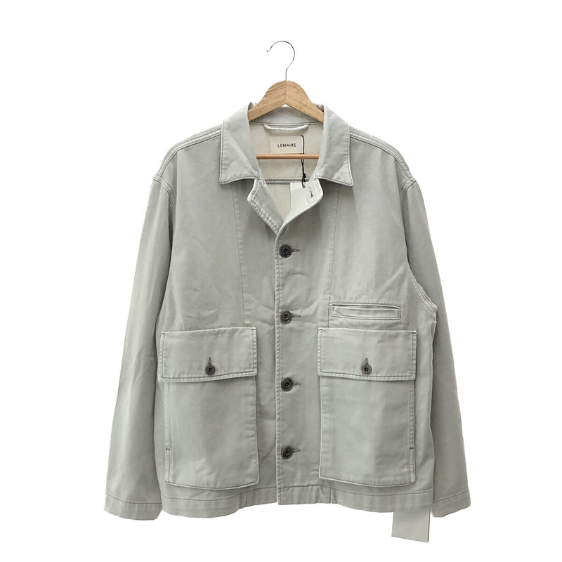 SMOCK TOP スモック メタルボタン バンドカラー プルオーバー シャツ