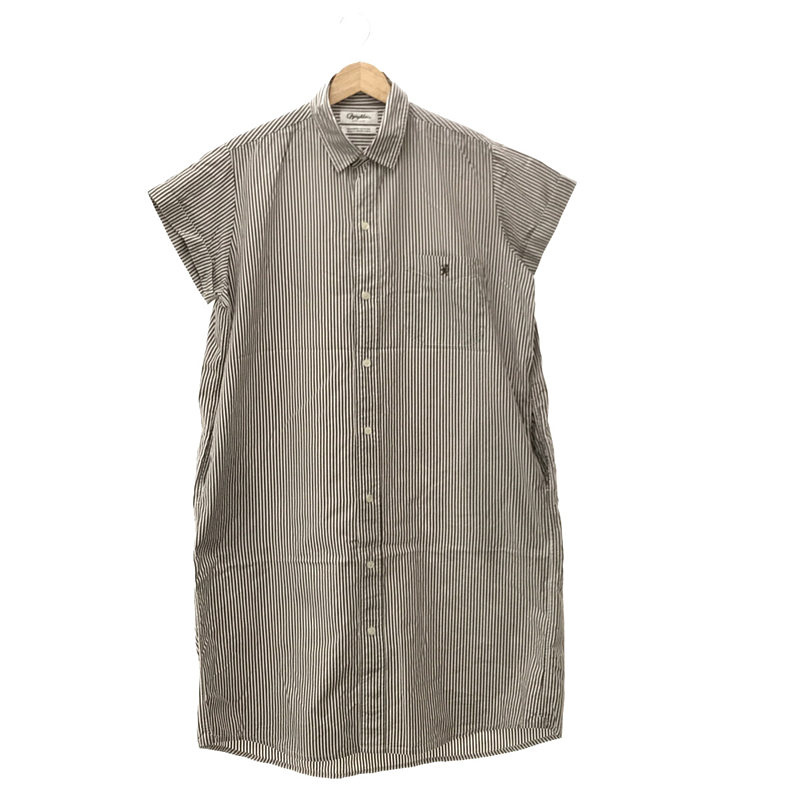 REGULAR COLLAR SHIRT DRESS ストライプ レギュラーカラーシャツワンピース