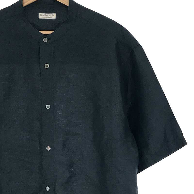 BEAUTY&YOUTH / ビューティーアンドユース BY WRINKLE ストライプ バンドカラー ボックスシャツ