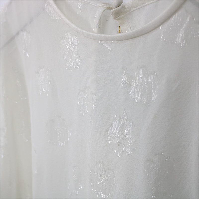 Mame Kurogouchi / マメクロゴウチ Film Jacquard Shine I-Line Dress シルクフラワージャガードドレスワンピース