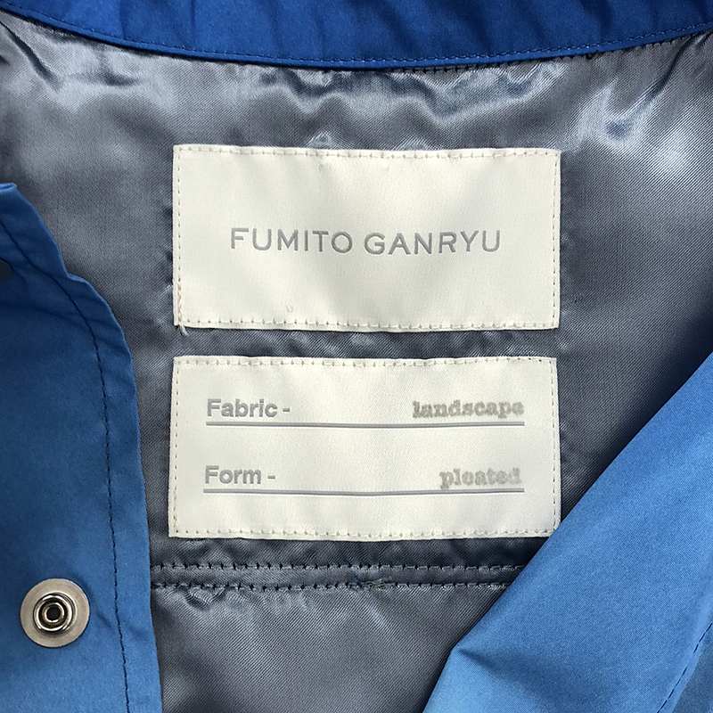 FUMITO GANRYU / フミトガンリュウ WATTEAU PLEATS COACH JACKET LANDSCAPE ヴァトープリーツ コーチジャケット