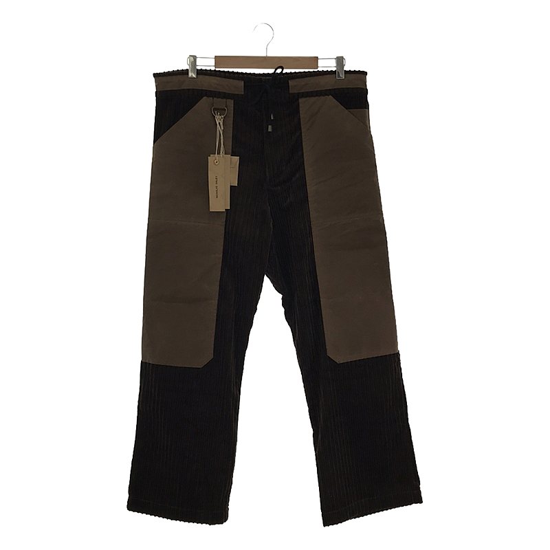 PULLCORD TROUSER 異素材切替 コーデュロイ トラウザー