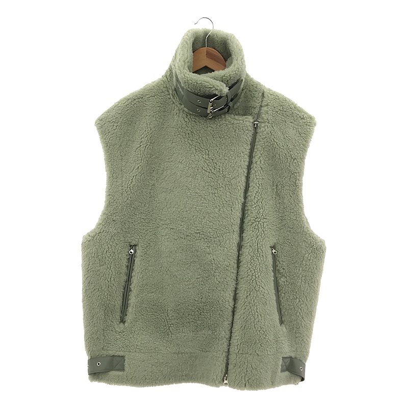 WOOL POLYESTER BOA RIDERSVEST ライダースジャケット