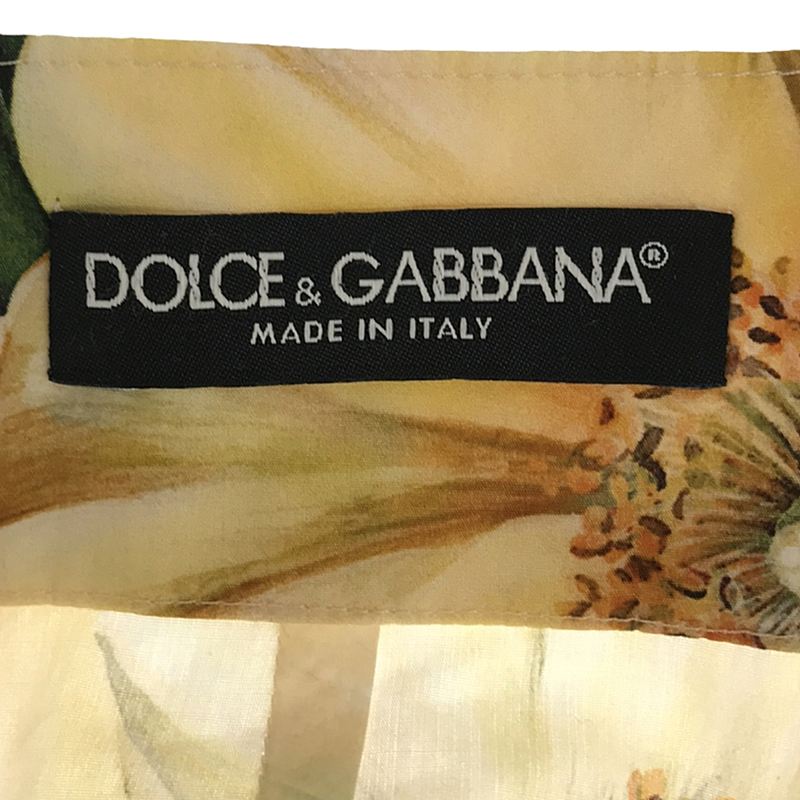 DOLCE＆GABBANA / ドルチェ＆ガッバーナドルガバ フラワー コットン ギャザー ボリュームロングスカート