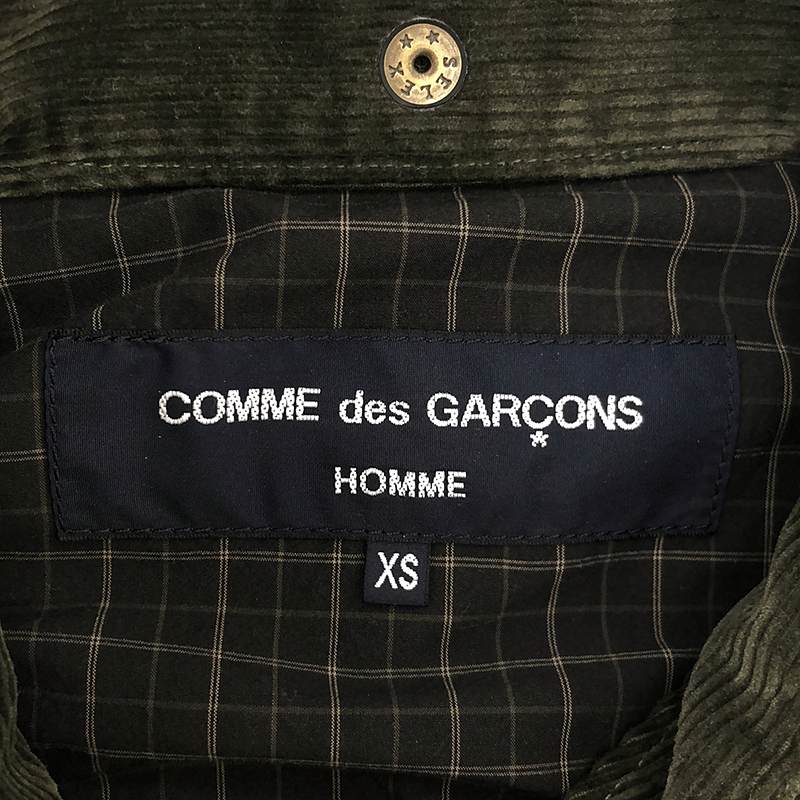 COMME des GARCONS HOMME / コムデギャルソンオム チンストラップ付き コーデュロイ切替 ミリタリー ジャケット