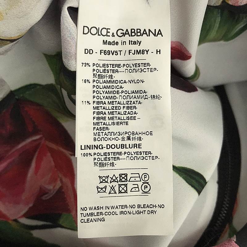 DOLCE＆GABBANA / ドルチェ＆ガッバーナドルガバ フラワー ドレスワンピース / 総裏地