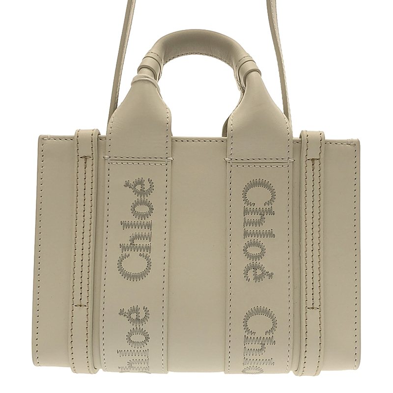 Chloe / クロエ 2way woody mini tote /  ショルダー付き レザー ミニ ハンドトートバッグ