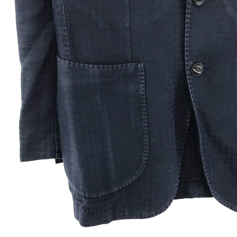 L.B.M.1911 / エルビーエム1911 コットン リネン 千鳥格子 2B テーラードジャケット