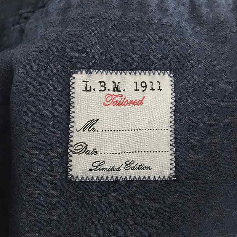 L.B.M.1911 / エルビーエム1911 コットン リネン 千鳥格子 2B テーラードジャケット