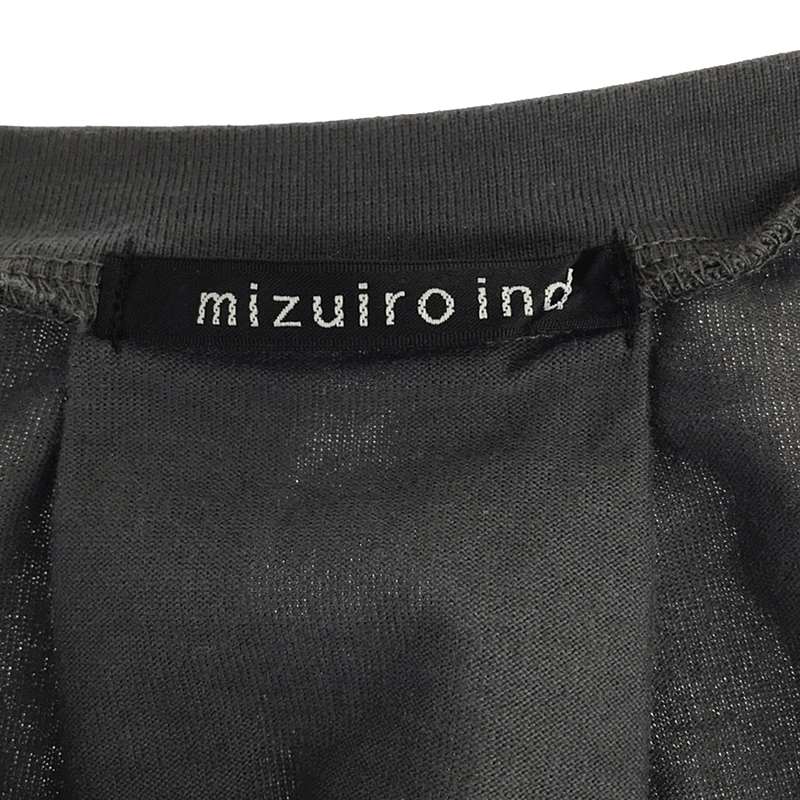 mizuiroind / ミズイロインド クルーネック バックフレアTシャツ