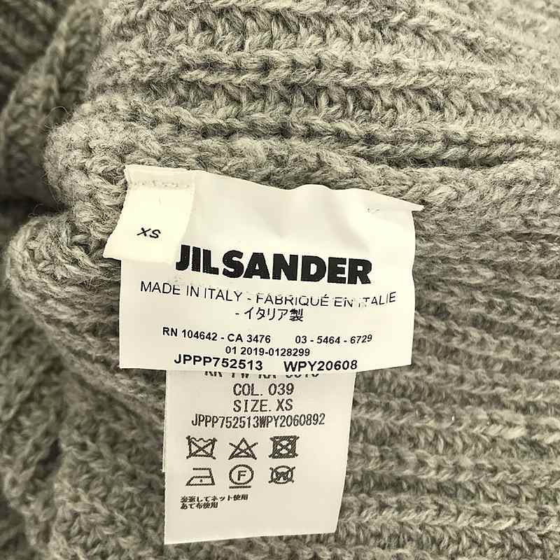 JIL SANDER+ / ジルサンダープラス ウール 肩ボタン オーバーサイズ タートルネックニット