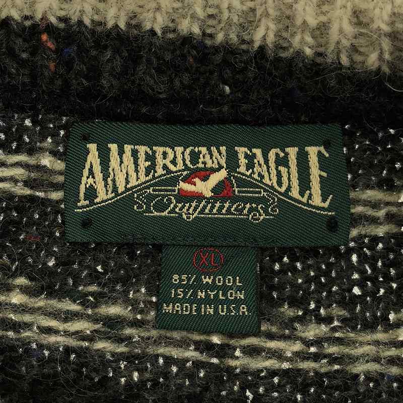 VINTAGE / ヴィンテージ古着 90s AMERICAN EAGLE / アメリカンイーグル USA製 ウール ジャガード ニット