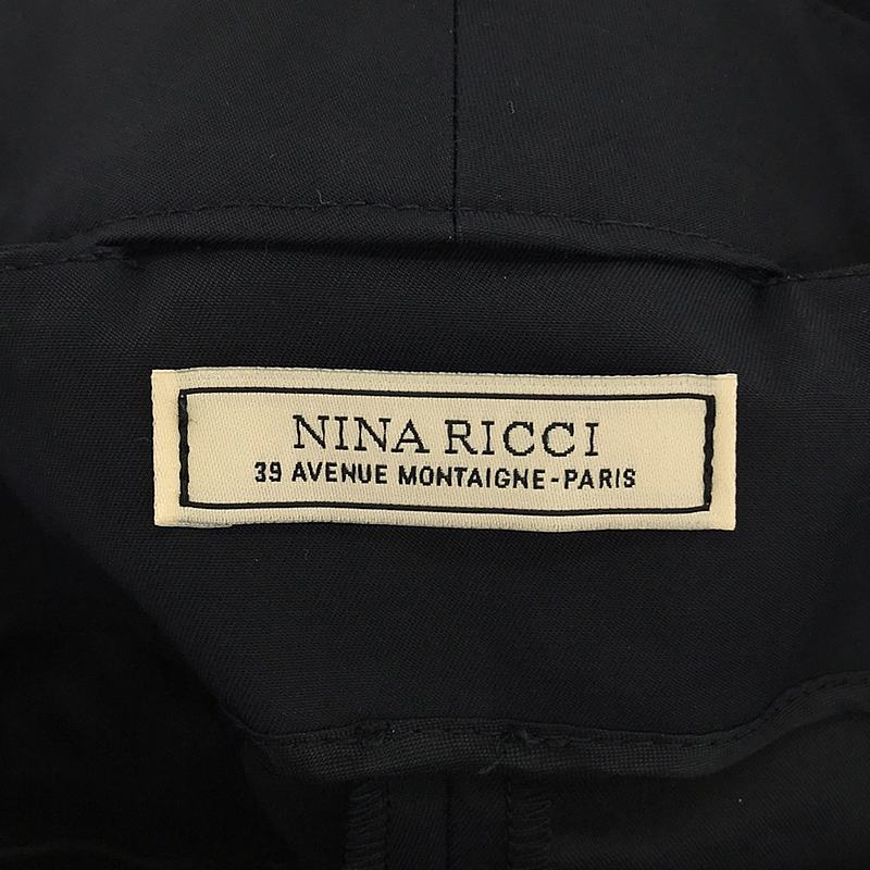 NINA RICCI / ニナリッチ コットン ナイロン タック ワイドパンツ