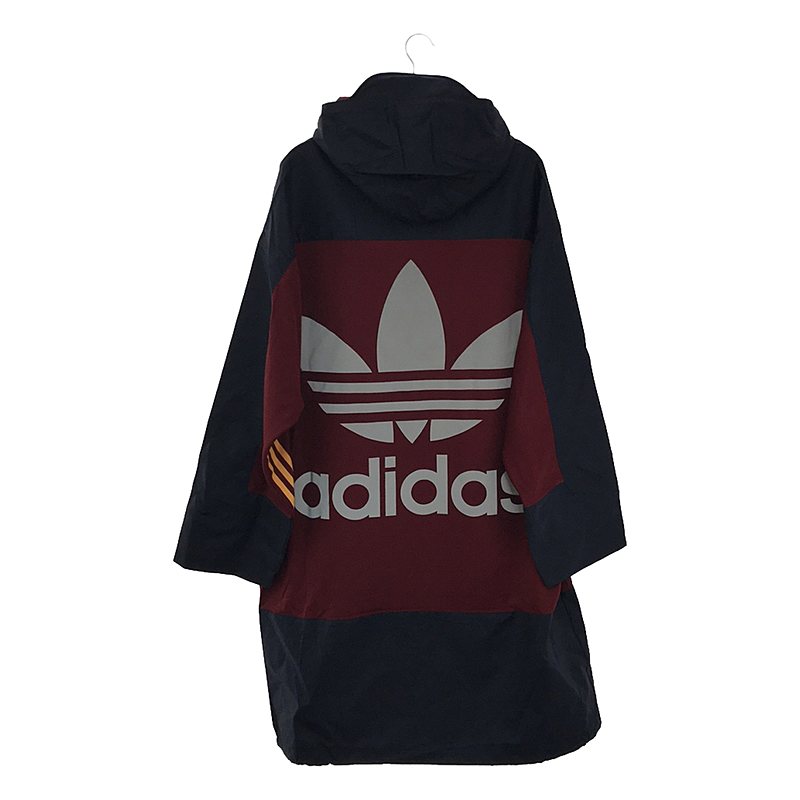 BED J.W. FORD / ベッドフォード × adidas Originals ロゴプリント バイカラー フーデッドナイロンコート