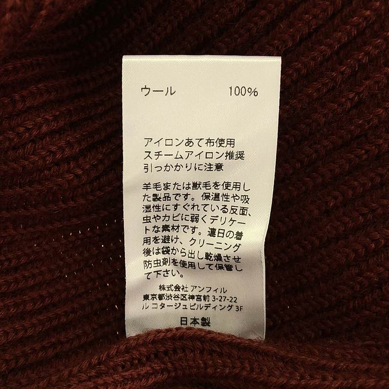 unfil / アンフィル bluefaced leicester bottle neck sweater カットアウト タートルネックニット