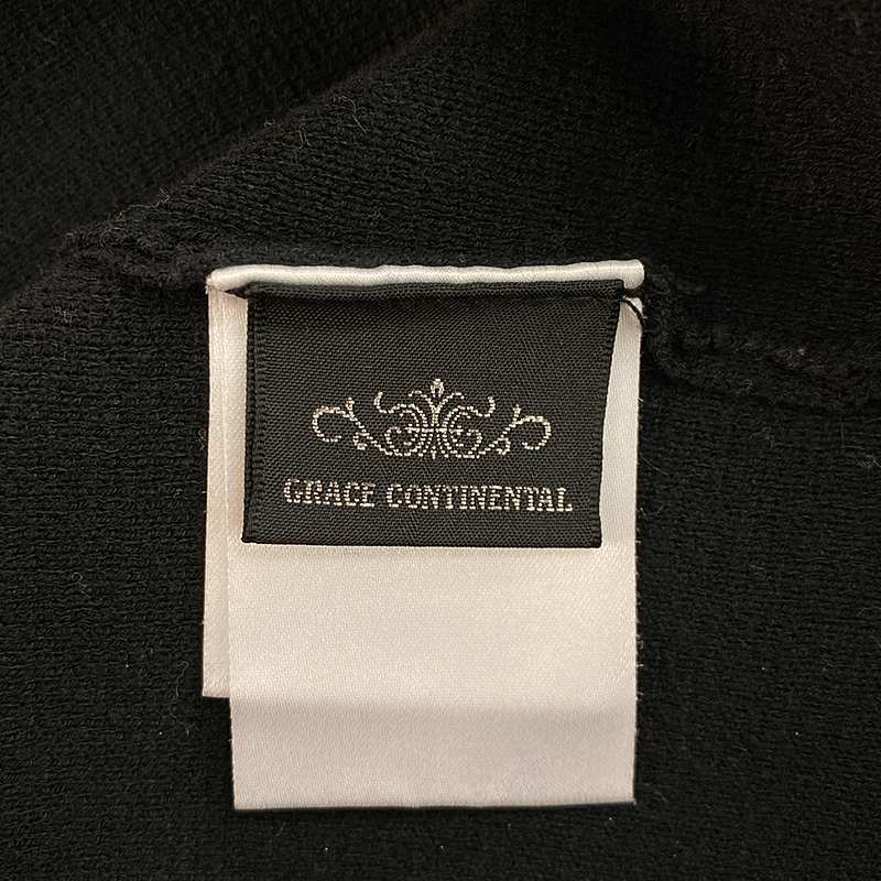 GRACE CONTINENTAL / グレースコンチネンタル 袖メッシュ ドット 切替 ニットTシャツ