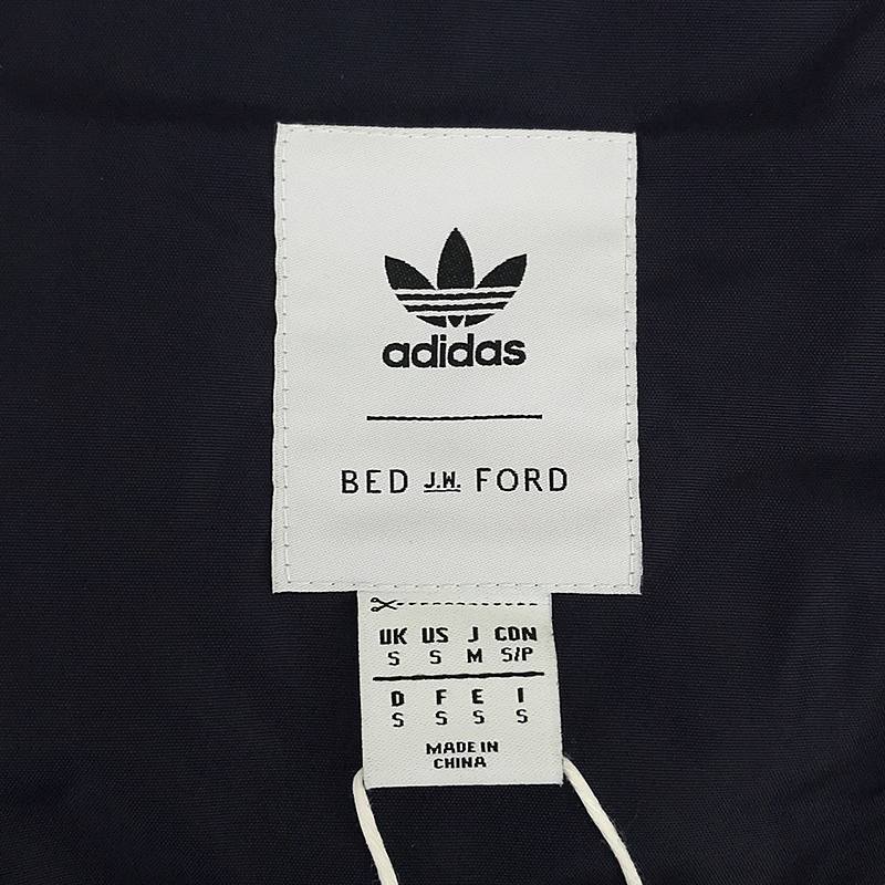 BED J.W. FORD / ベッドフォード × adidas Originals ロゴプリント バイカラー フーデッドナイロンコート