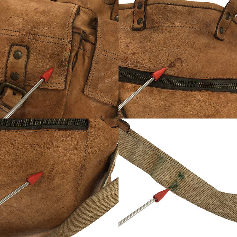 GIORGIO BRATO / ジョルジオブラット ビンテージ加工 レザー 2way ショルダーバッグ