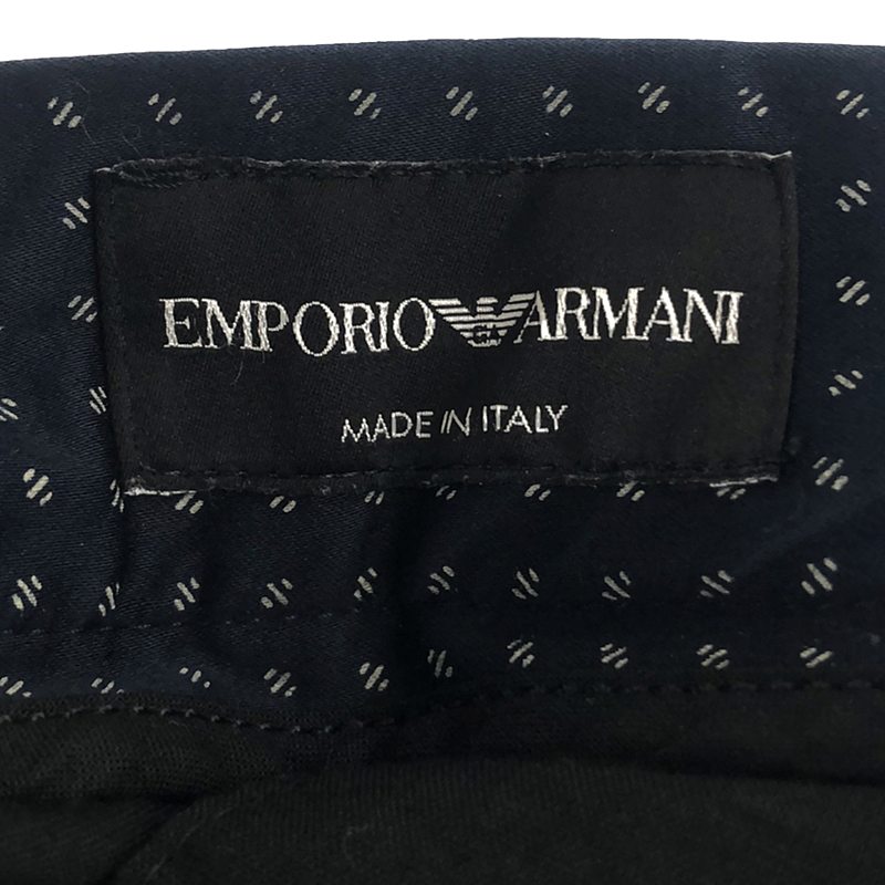 EMPORIO ARMANI / エンポリオアルマーニ 総柄 コットン サイドジップアジャスター スラックスパンツ