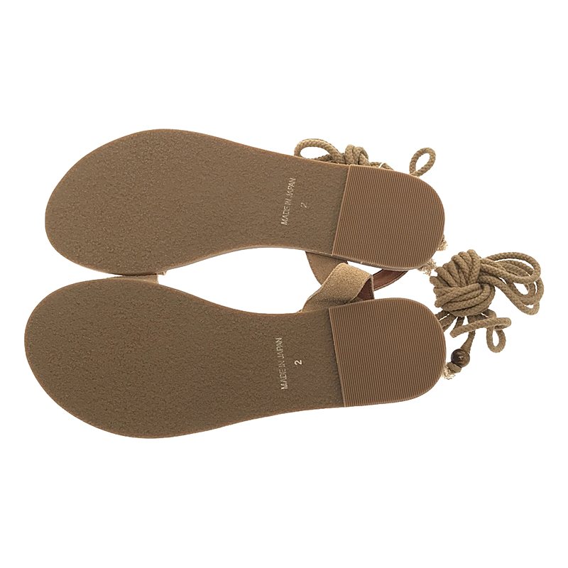 NOWOS / ノーウォス ステッチ フラットサンダル