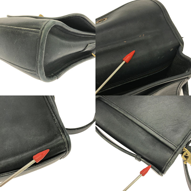 COACH / コーチ OLD / オールド レザー ターンロック ショルダーバッグ