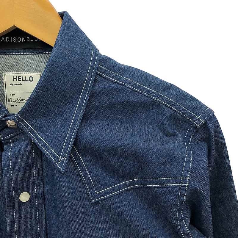 MADISON BLUE / マディソンブルー WESTERN SHIRT デニム ウエスタンシャツ ユニセックス