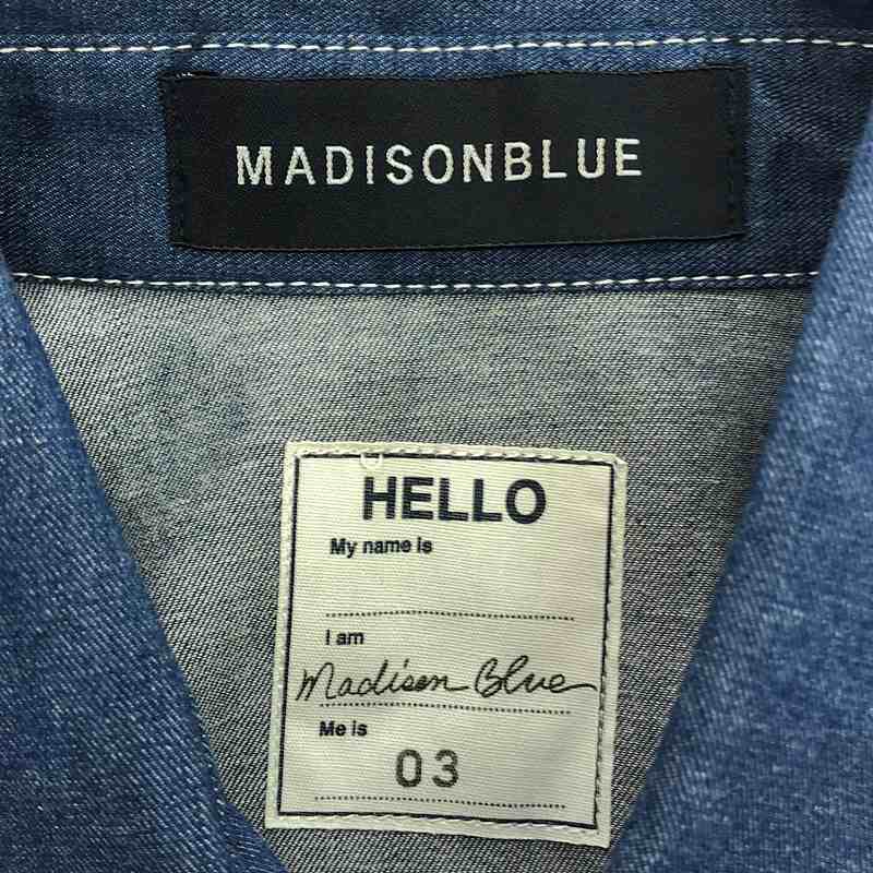 MADISON BLUE / マディソンブルー WESTERN SHIRT デニム ウエスタンシャツ ユニセックス