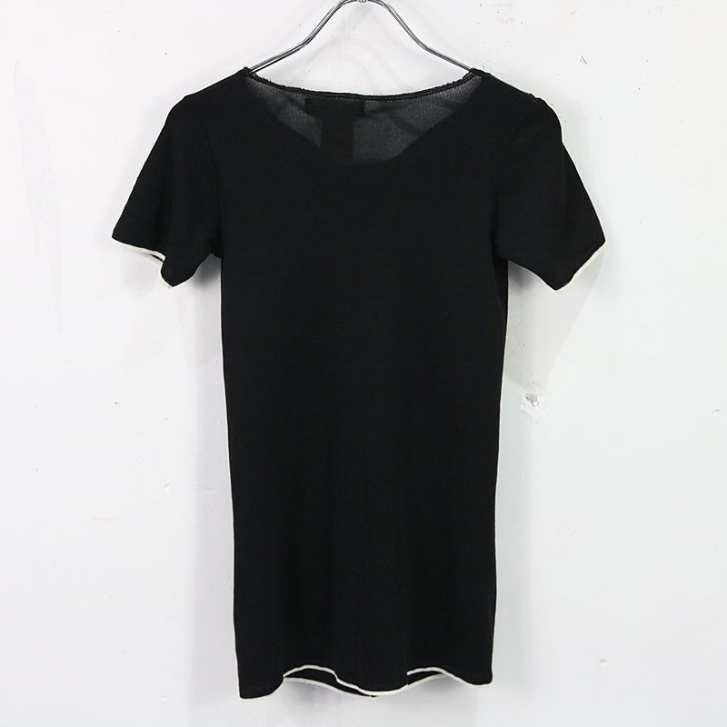 YOHJI YAMAMOTO / ヨウジヤマモト バイカラー半袖ニット