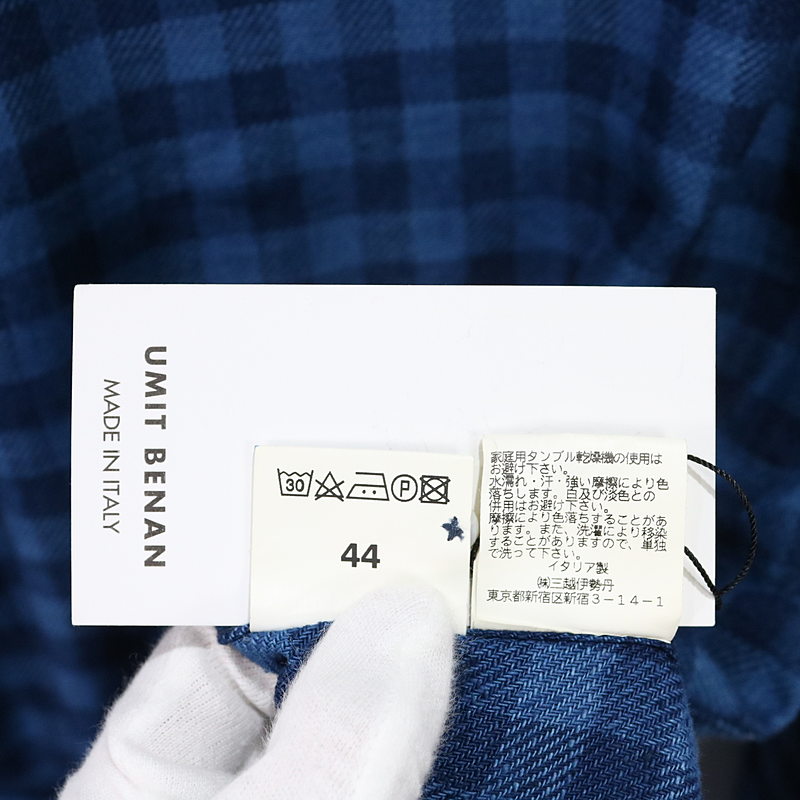 Umit Benan / ウミットベナン コットンウエスタンチェックシャツ