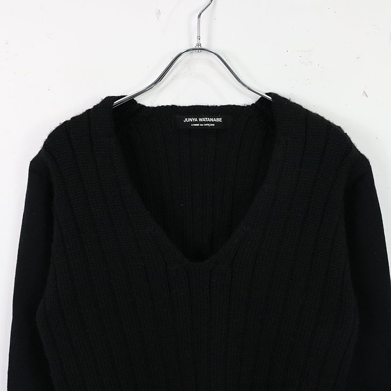 JUNYA WATANABE / ジュンヤワタナベ 袖切替Vネックニットセーター