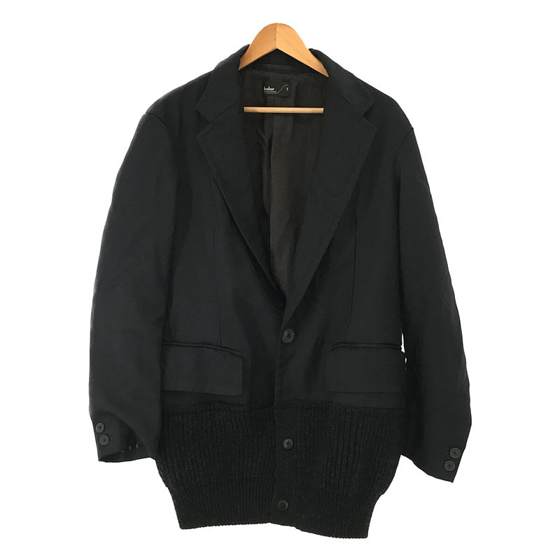 ドッキング ニット 切替 シングルブレスト PE ヘヴィツイル JACKET