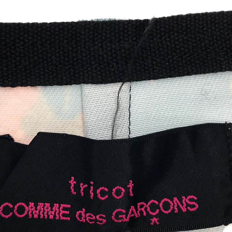 tricot COMME des GARCONS / トリココムデギャルソン 異素材 切替 ツイード フラワープリント スカート