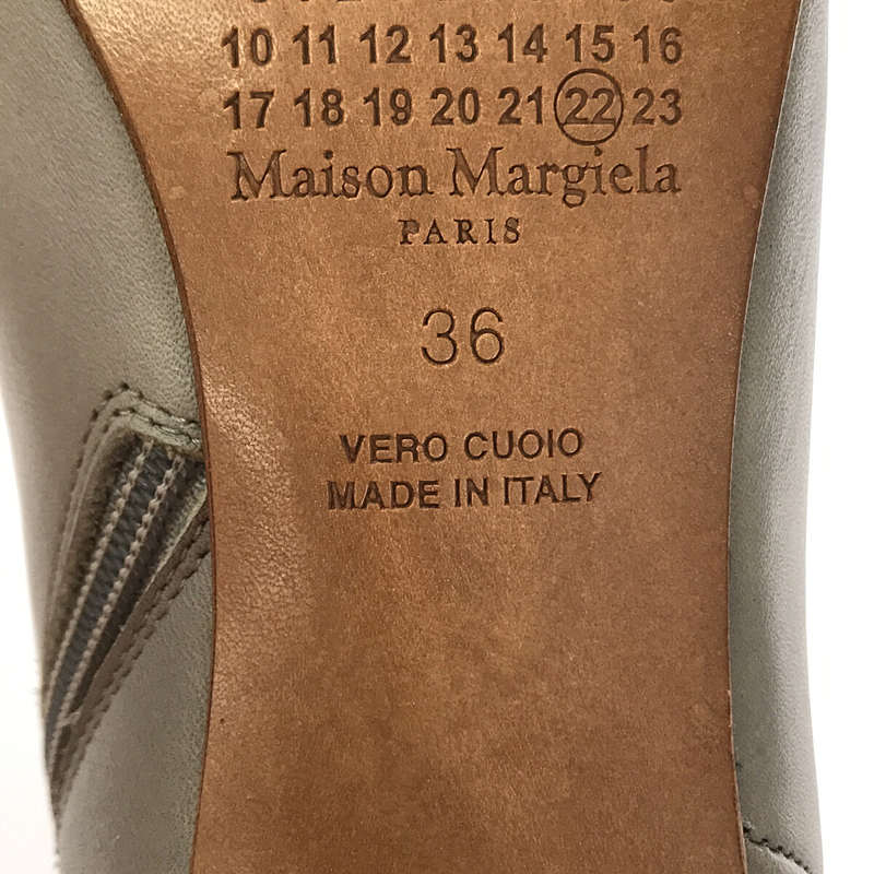 Maison Margiela / メゾンマルジェラ 22ライン レザー オープン トゥ ブーティ ショート ブーツ 箱有