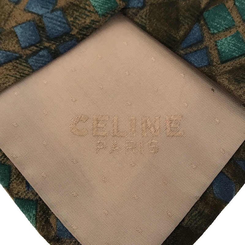 CELINE / セリーヌ スペイン製 シルク ネクタイ 総柄 フォーマル