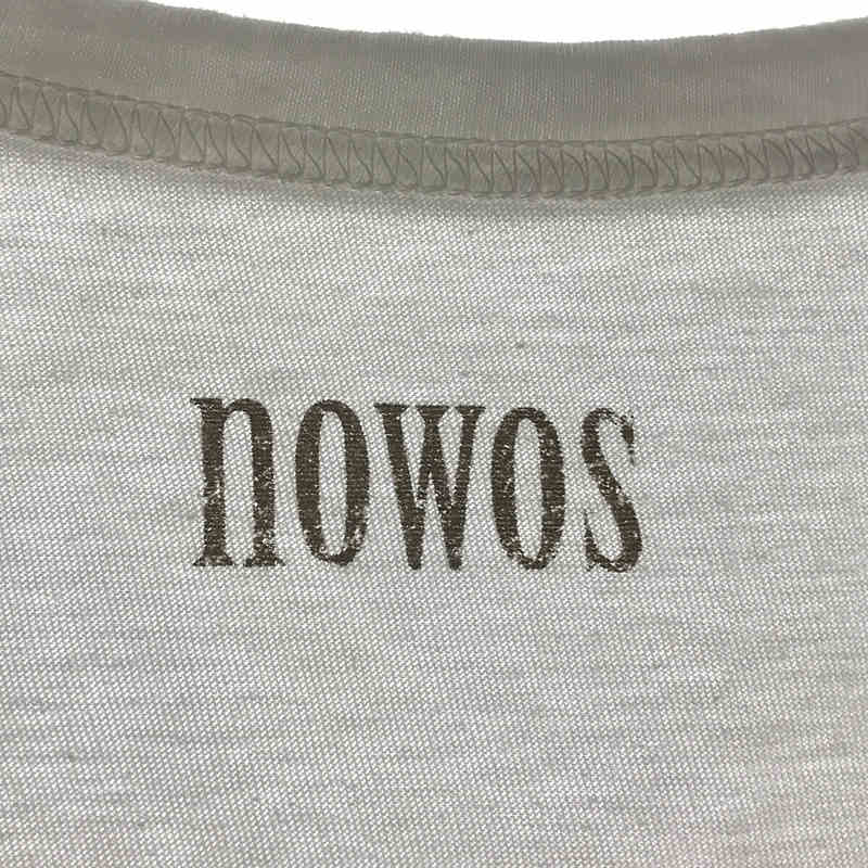 NOWOS / ノーウォス Back drape tee バックドレープTシャツ ホワイト