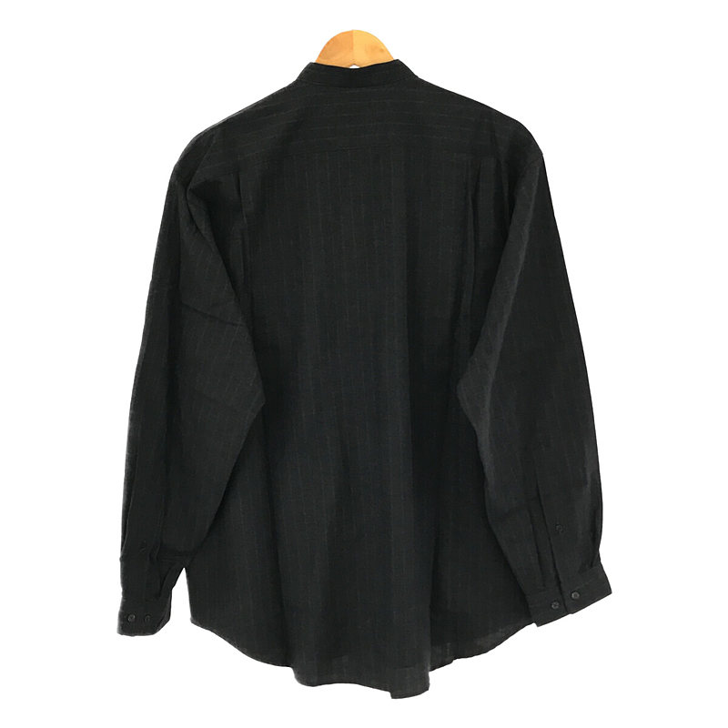 marka / マーカ W POCKET BAND COLLAR SHIRT - STRIPE VIELLA バンドカラーシャツ