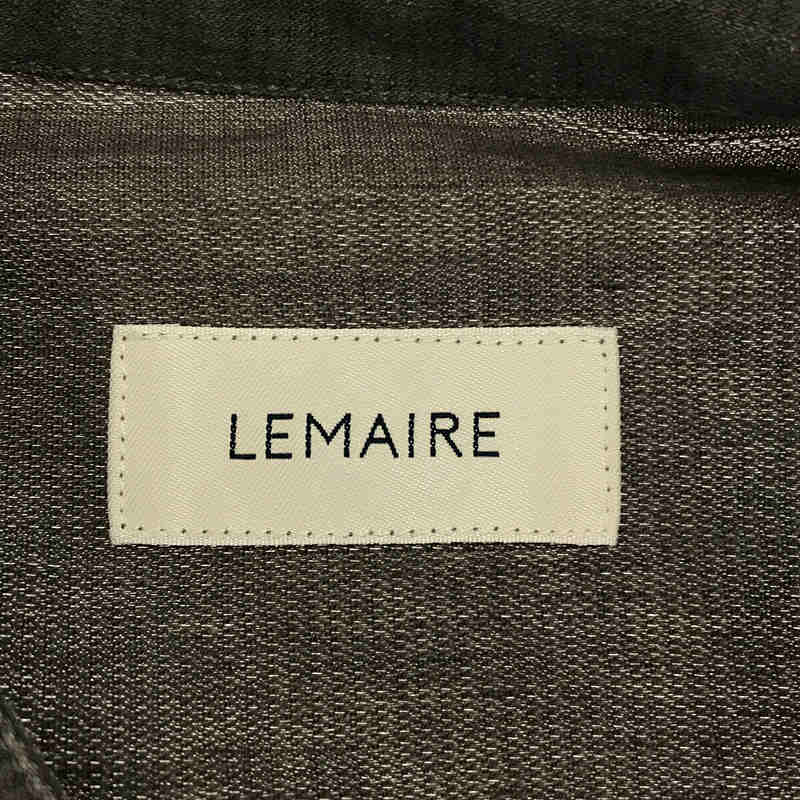 LEMAIRE / ルメール SMOCK TOP スモック メタルボタン バンドカラー プルオーバー シャツ