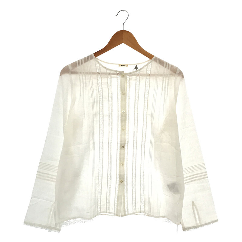 lace pin tuck blouse レース ピンタック ブラウス シャツ | ブランド古着の買取・委託販売 KLD USED CLOTHING