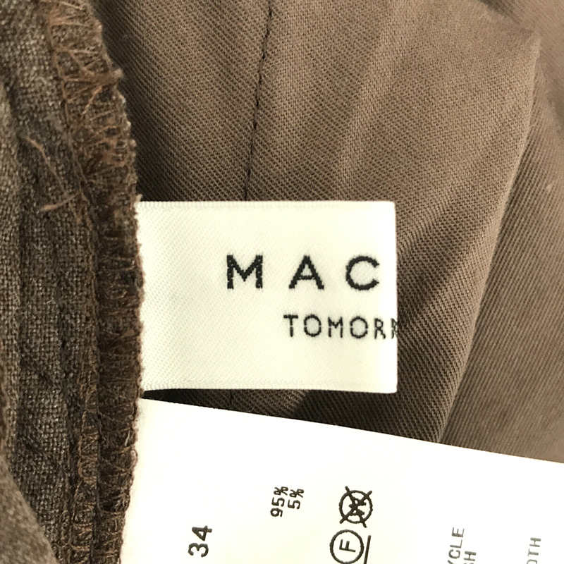 Tomorrowland MACPHEE / トゥモローランド マカフィー ファインウールストレッチ ワイドクロップドパンツ