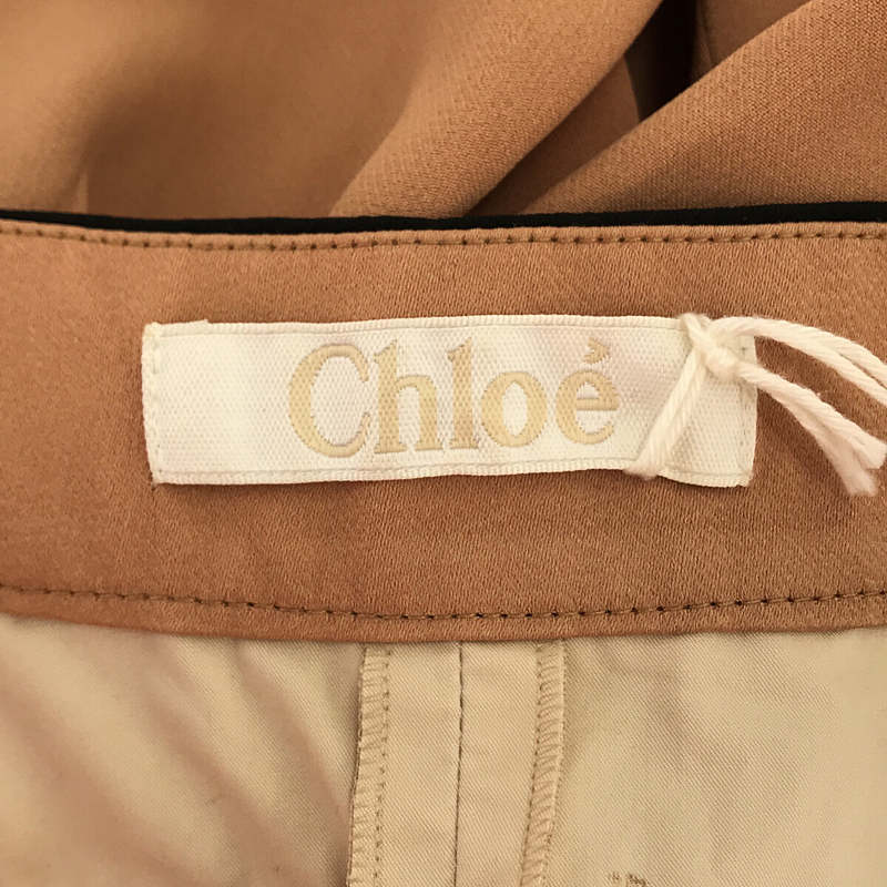 Chloe / クロエ 切替 裾ボタン 2タック スラックス パンツ