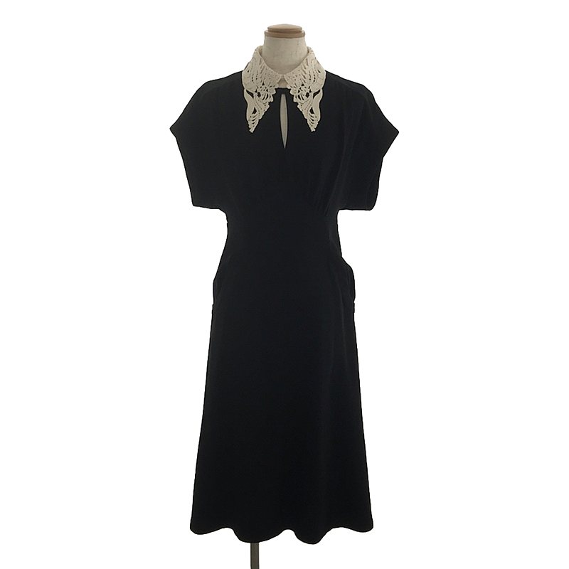 Mame Kurogouchi / マメクロゴウチ Silk Lace Collar A−Line Dress シルク レースカラー ワンピース