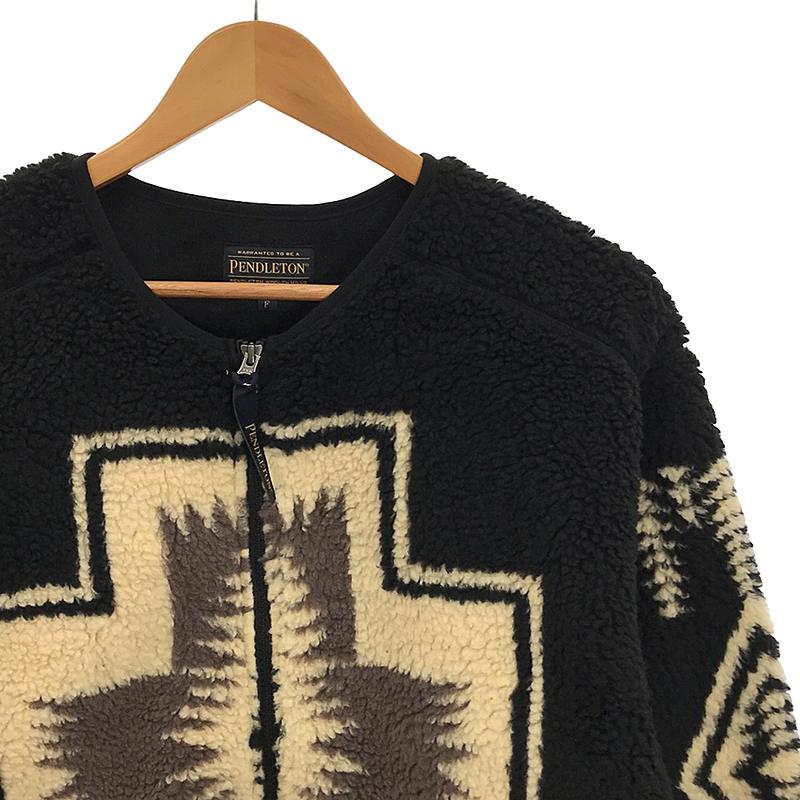 ​SLOBE IENA / スローブイエナ PENDLETON  Boa Zip Crewneck Longカーディガン