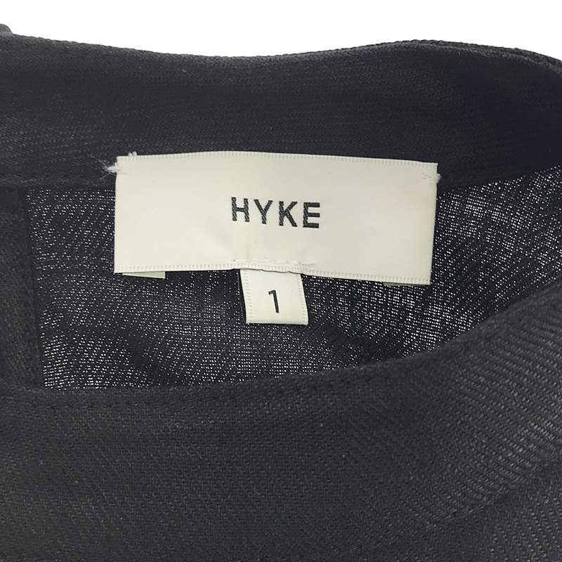 HYKE / ハイク LINEN DRESS リネン ドレス ベルテッド ノースリーブワンピース